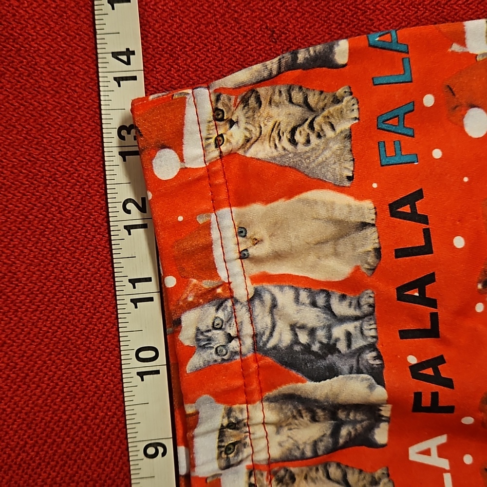 Kittens wearing Santa hats Fa la la Holiday Christmas leggings  M/L Capelli - Picture 5 of 7